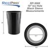 RecPro Ice Fishing Hole Sleeve | 18" Depth | 10-1/2" Inner Diameter | Ice Fishing Gear (Black) view 3
