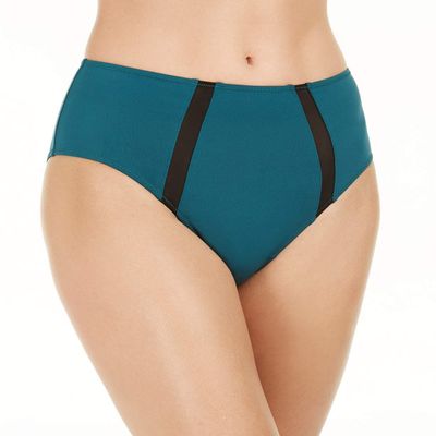 INC International Concepts Women's High-Waist Brief Underwear Panty (XXL, Green Spruce)