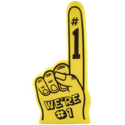 Giant Foam Finger 18 Inch- We're Number 1 Foam Hand for All Occasions - Cheerleading for Sports - Exciting Vibrant Colors use as Celebration Pom Poms- Great for Sports Events Games School Business