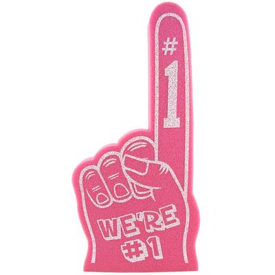 Giant Foam Finger 18 Inch- We're Number 1 Foam Hand for All Occasions - Cheerleading for Sports - Exciting Vibrant Colors use as Celebration Pom Poms- Great for Sports Events Games School Business