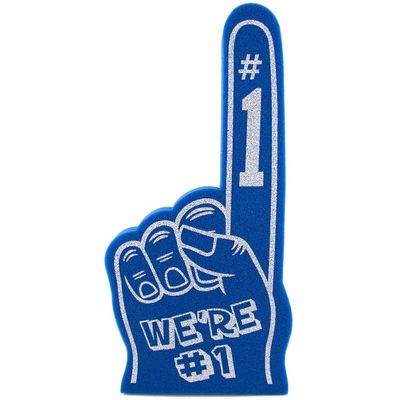 Giant Foam Finger 18 Inch- We're Number 1 Foam Hand for All Occasions - Cheerleading for Sports - Exciting Vibrant Colors use as Celebration Pom Poms- Great for Sports Events Games School Business