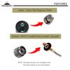CAMPINGMOON Small Propane to Butane Adapter, Input: 16oz/1Lb small Propane Canister, Output: EN417 Lindal Valve Z22 (Silver) view 4