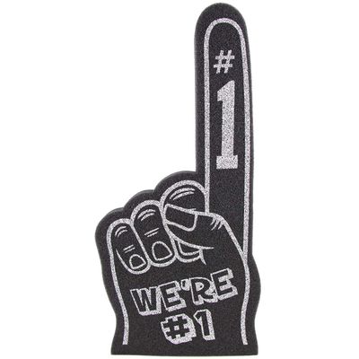 Giant Foam Finger 18 Inch- We're Number 1 Foam Hand for All Occasions - Cheerleading for Sports - Exciting Vibrant Colors use as Celebration Pom Poms- Great for Sports Events Games School Business