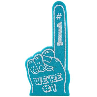 Giant Foam Finger 18 Inch- We're Number 1 Foam Hand for All Occasions - Cheerleading for Sports - Exciting Vibrant Colors use as Celebration Pom Poms- Great for Sports Events Games School Business