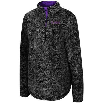 Colosseum LSU Tigers Women's Cosmic Ray 1/2 Snap Pullover - Women - L (12-14)