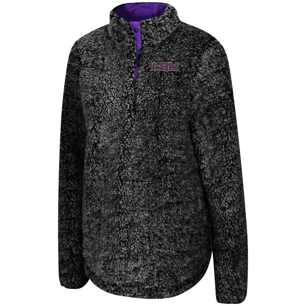 Colosseum LSU Tigers Women's Cosmic Ray 1/2 Snap Pullover - Women - L (12-14)