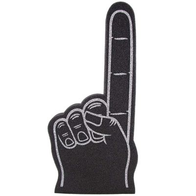 Giant Foam Finger 18 Inch- Number 1 DIY Blank Foam Hand for All Occasions - Cheerleading for Sports - Exciting Vibrant Colors use as Celebration Pom Poms- Great for Athletics Local Sport Events Games