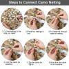 Fousam Camo Netting, Camouflage Netting Bulk Roll 10X10 10X20 20X20 for Hunting Party Decoration Sunshade view 3