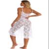 Honeystore Women's Lace Sheer Lingerie Set Long Gown Babydoll Chemise Nightwear 7112-White 2XL view 3