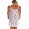 Honeystore Women's Lace Sheer Lingerie Set Long Gown Babydoll Chemise Nightwear 7112-White 2XL view 4