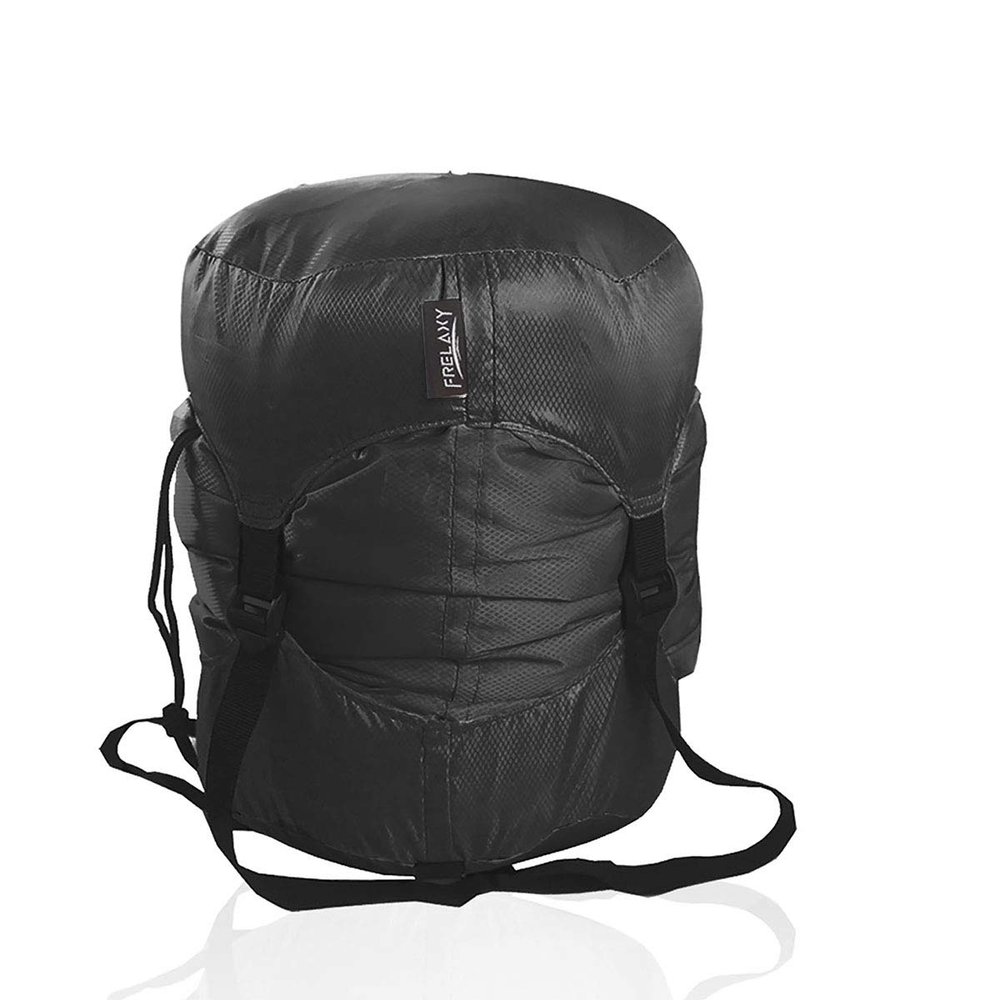 Frelaxy Compression Sack, Ultralight Sleeping Bag Stuff Sack 11L/ 18L/ 30L/45L/52L, Compression Stuff Sack - Space Saving Gear for Camping, Hiking, Backpacking (Black, XXL)