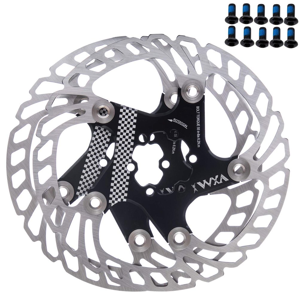 YBEKI Premium Floating Bike Disc Brake Rotor (140/160/180/203mm) - CNC Machined Stainless Steel & Aircraft Aluminum - Enhanced Heat Dissipation for MTB/Road/BMX Bikes - with 12-Bolt Kit