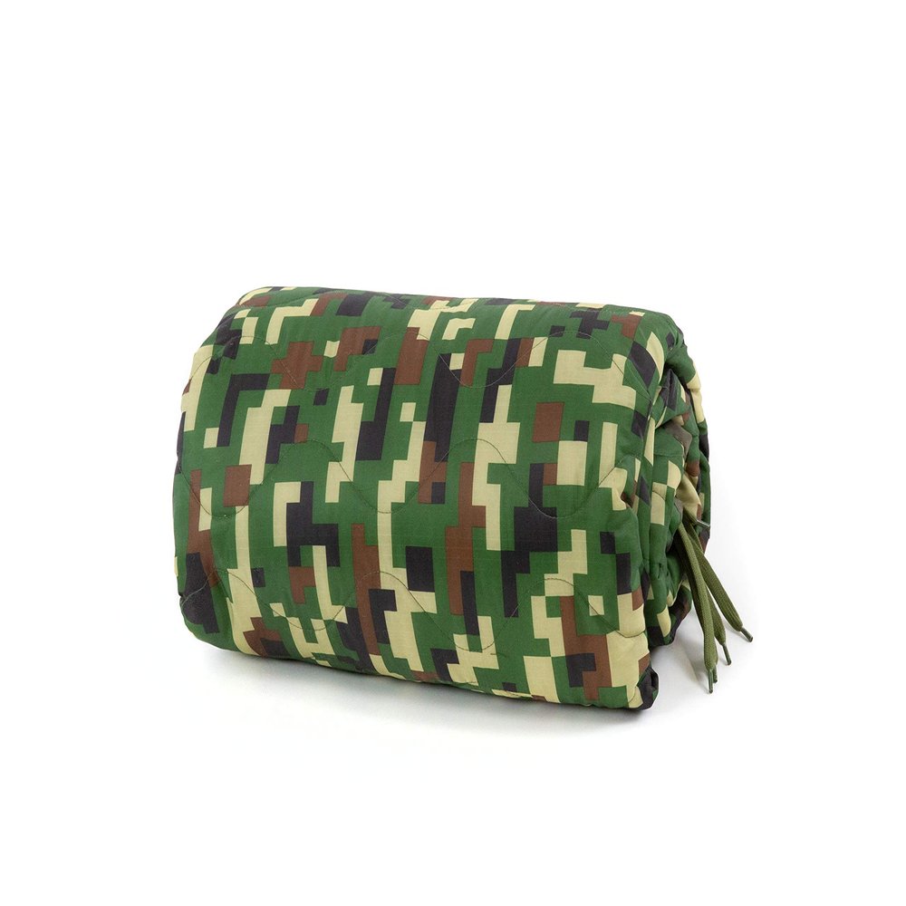 Farm Blue One of a Kind Digital Jungle Camo Army Blanket - Woobie Blanket Poncho Liner - Perfect Gear for Picnic, Hiking, or Car Unique Custom Camo, Military Camping Blanket