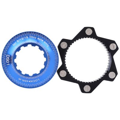Center Lock Conversion,Center Lock Adapter 6 Bolts Center Disc Brake Rotor Conversion for ycle Mountain Bike(Blue)