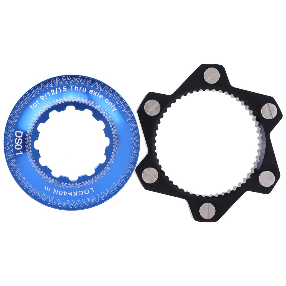 Center Lock Conversion,Center Lock Adapter 6 Bolts Center Disc Brake Rotor Conversion for ycle Mountain Bike(Blue)