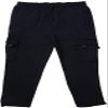 Mens Heavyweight Fleece Cargo Sweatpants Fashion Sport Baggy Pants Jogger with Pockets Black view 4