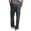 Mens Heavyweight Fleece Cargo Sweatpants Fashion Sport Baggy Pants Jogger with Pockets Deep Grey view 2