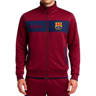 Icon Sports Officially Licensed FC Barcelona Soccer Track Jacket - Unisex Adult - FCB52TJ Wine L