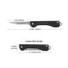 TISUR Keychain Folding Knife, Carbon Steel Scalpel Blades, Real Carbon Fiber Handle, Fishing, Camping, Hunting Knife for Outdoor, everyday carry for men(Black) view 2