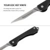 TISUR Keychain Folding Knife, Carbon Steel Scalpel Blades, Real Carbon Fiber Handle, Fishing, Camping, Hunting Knife for Outdoor, everyday carry for men(Black) view 3