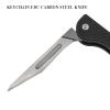 TISUR Keychain Folding Knife, Carbon Steel Scalpel Blades, Real Carbon Fiber Handle, Fishing, Camping, Hunting Knife for Outdoor, everyday carry for men(Black) view 4
