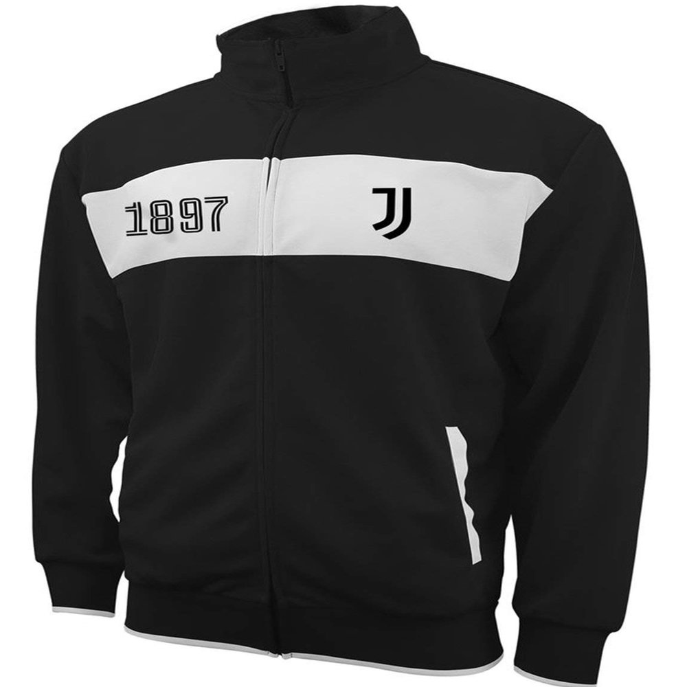 Icon Sports Juventus FC Jacket Official Mens Casual Full Zip Up Track Jackets Juve World Soccer Football Club Active Training Top JV52TJ XXL