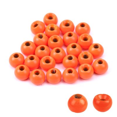 Maxcatch 100PC/LOT Tungsten Fly Tying Beads Head for Nymph Fishing Materials 10 Colors (Fluo Orange, 4.6 mm -100PCS)