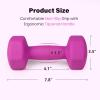 LIONSCOOL Neoprene Coated Dumbbell Weights (Purple 10lb Pair) view 4