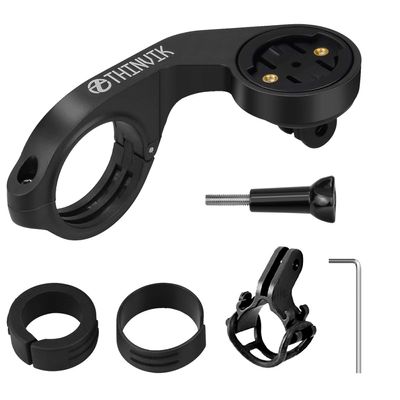 Thinvik Bike Computer Mount Bicycle Out Front Mount for Garmin Edge 1040 1030 840 830 540 530 130 Compatible with 31.8mm 25.4mm Handlebar