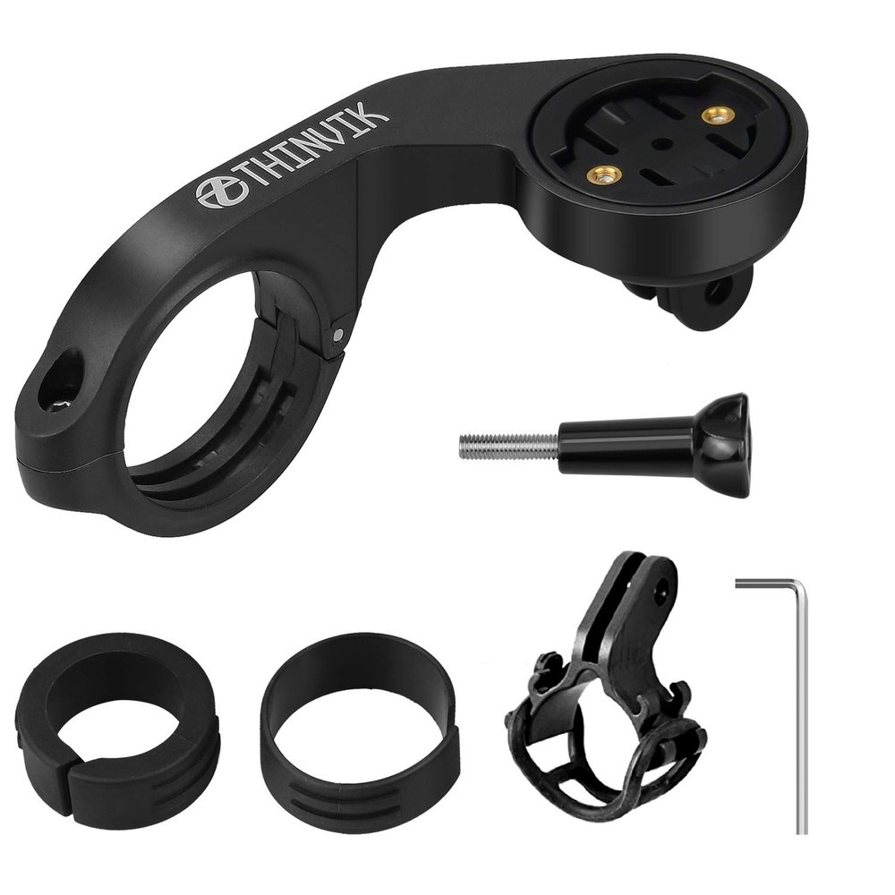 Thinvik Bike Computer Mount Bicycle Out Front Mount for Garmin Edge 1040 1030 840 830 540 530 130 Compatible with 31.8mm 25.4mm Handlebar