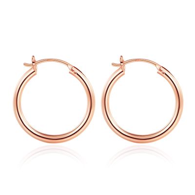 M MOOHAM Hoop Earrings for Women - Hypoallergenic Small Chunky Mini Dainty Tiny Rose Gold-Plated Hoop Earrings for Women Jewelry 20mm