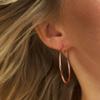 M MOOHAM Hoop Earrings for Women - Hypoallergenic Small Chunky Mini Dainty Tiny Rose Gold-Plated Hoop Earrings for Women Jewelry 20mm view 2