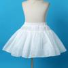 Hularka Kids Girls 3 Layers Tulle Short Petticoat Flower Girl Crinoline Underskirt Slips White 4 view 3