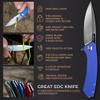 Firebird GANZO Adimanti Skimen Pocket Folding Knife G10 Anti-Slip Handle with Clip and Glass Breaker D2 Steel Blade Hunting Fishing Camping Outdoor Folder EDC Pocket Knife (Blue) view 4