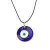 1-4Pcs Evil Eye Y Style Necklaces Blue Turkish Glass Leather Rope Alloy Beads Chain Evil Eye Necklace Nazar Amulet Lucky Protection Chockers Third Eye Chocker for Women Men-Classy view 1