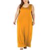 HEARTISIAN Women Plus Size Sleeveless Maxi Dress Sexy Scoop Collar Club Party Long Dresses(Yellow-5X) view 1
