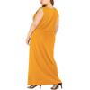 HEARTISIAN Women Plus Size Sleeveless Maxi Dress Sexy Scoop Collar Club Party Long Dresses(Yellow-5X) view 3