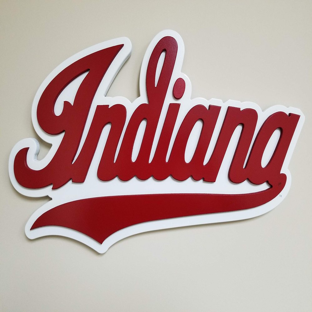 Indiana University Script Logo Wall Plaque 39" x 21 1/2"