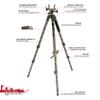 BOG DeathGrip Realtree Excape Camo Tripod with Durable Aluminum Frame, Lightweight, Stable Design, Bubble Level, Adjustable Legs, and Hands-Free Operation for Hunting, Shooting, and Outdoors view 4