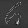 OIJH Perro Urnas Colgante Collar Animal Cremacin Hombre Mujer Collar Colgante Cenizas Adornos Flor Cremacin Barra de Plata/Colgante Negro Cadena con Cuentas Collar de Ceniza Jewelry-GE view 3
