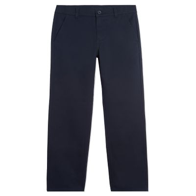 Nautica Big Boys School Uniform Flat Front Pant, Navy, 20