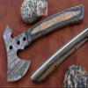 FB LEATHER CRAFTS Tactical Combat Custom Made Damascus Steel Hunting Axe/Throwing Hatchets Smart Axe FBA-0025 / Camping & Hiking/Compact Axe/heartwarming Gift (Cognac & Black Wood) view 1