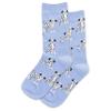 Hot Sox Girls' Fun Animal Crew 1 Pair Pack-Cool & Cute Casual Novelty Socks for Kids, Dalmations (Periwinkle), Medium-Large view 1