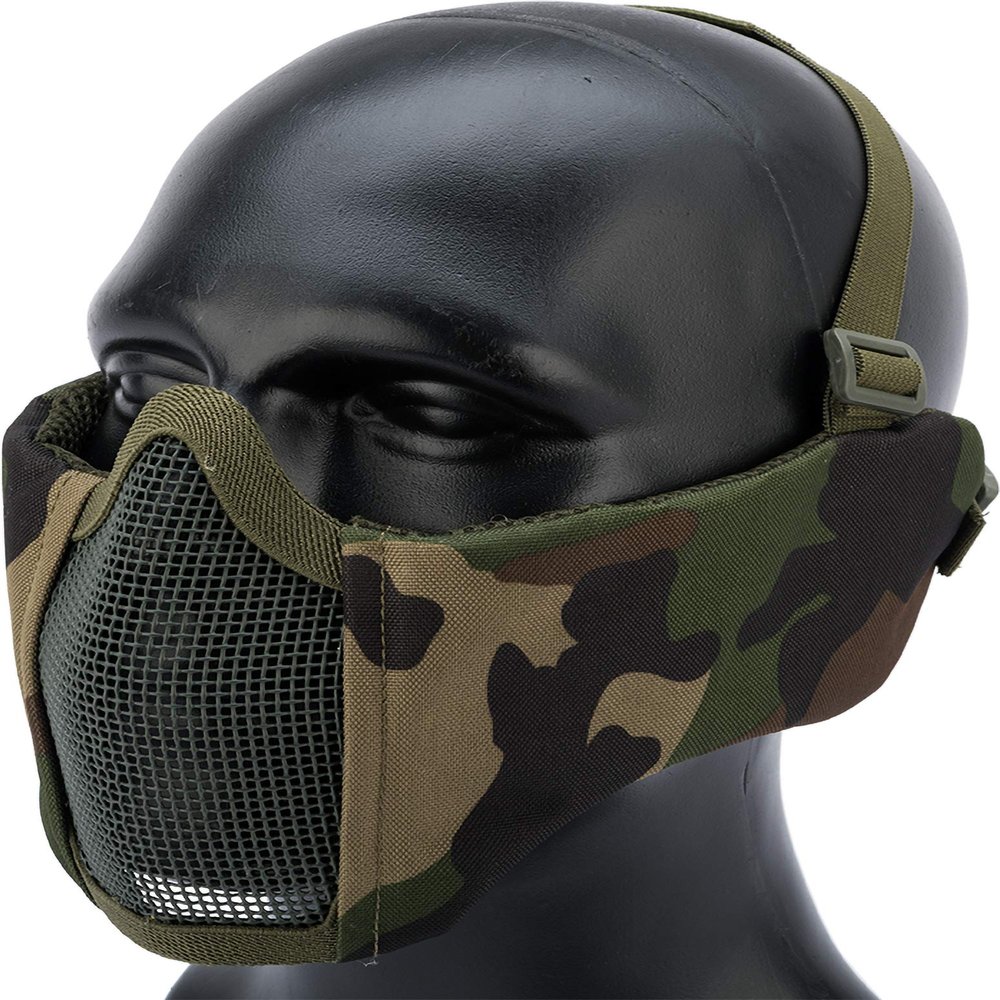 Evike Airsoft - Matrix Battlefield Elite Mesh Face Pro w/Integrated Ear Protection (Color: Woodland)