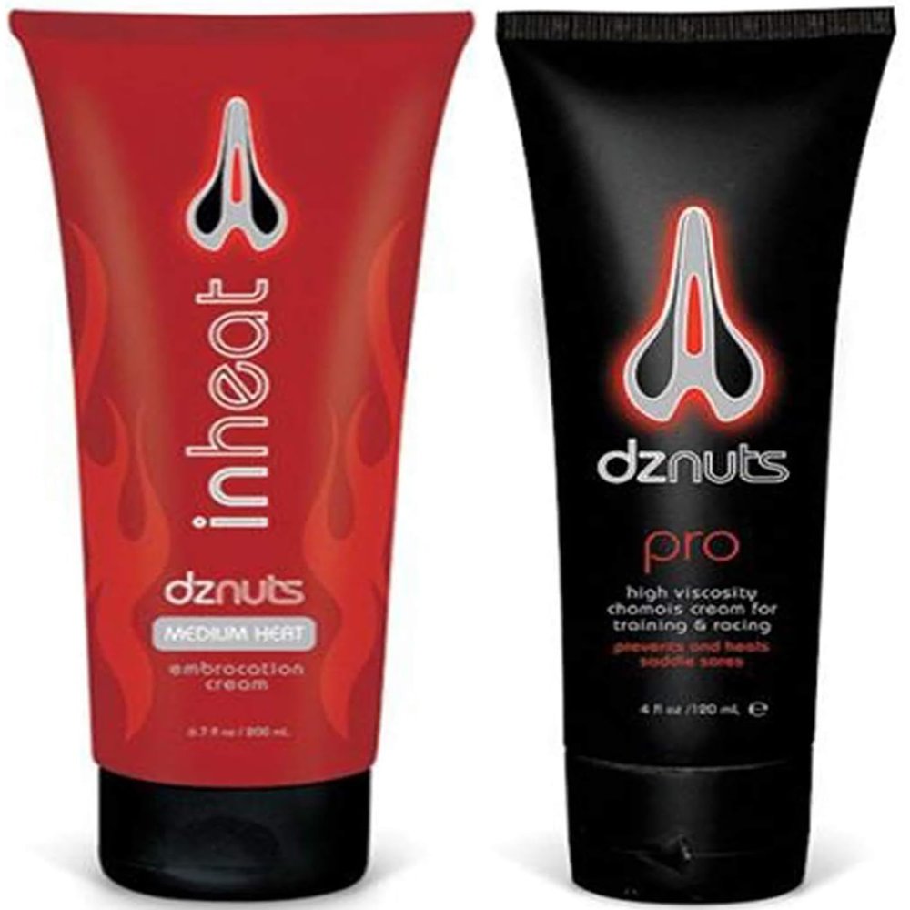 dznuts - Mens Pro Chamois Cream + in Heat Embrocation Cream for Cooler Days - (Medium Heat)