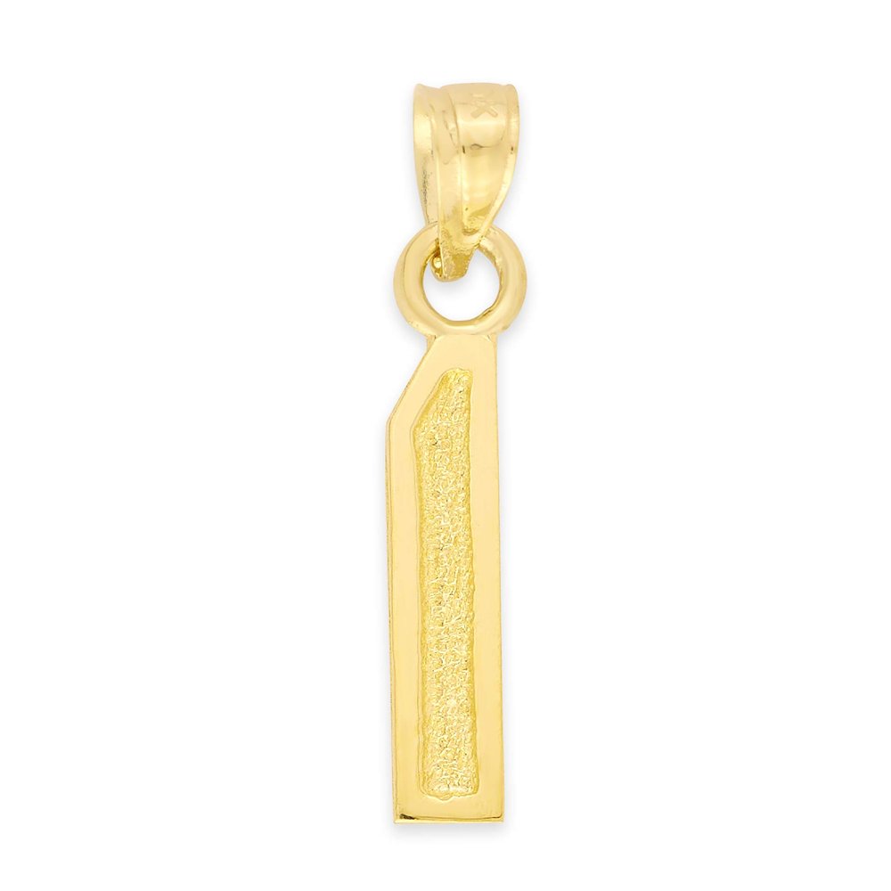 10k Real Solid Gold Athletic Number Pendant for Chain or Necklace, Sports Jewelry Gift for Loved One (1)