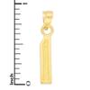 10k Real Solid Gold Athletic Number Pendant for Chain or Necklace, Sports Jewelry Gift for Loved One (1) view 2