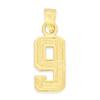 10k Real Solid Gold Athletic Number Pendant for Chain or Necklace, Sports Jewelry Gift for Loved One (9) view 1