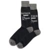 Hot Sox Mens Fun Wedding Groom Crew - 1 Pair Pack Cool & Funny Husband Gifts Sock, Father Of The Groom (Black), 6-12 US view 1