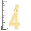 10k Real Solid Gold Athletic Number Pendant for Chain or Necklace, Sports Jewelry Gift for Loved One (4) view 2